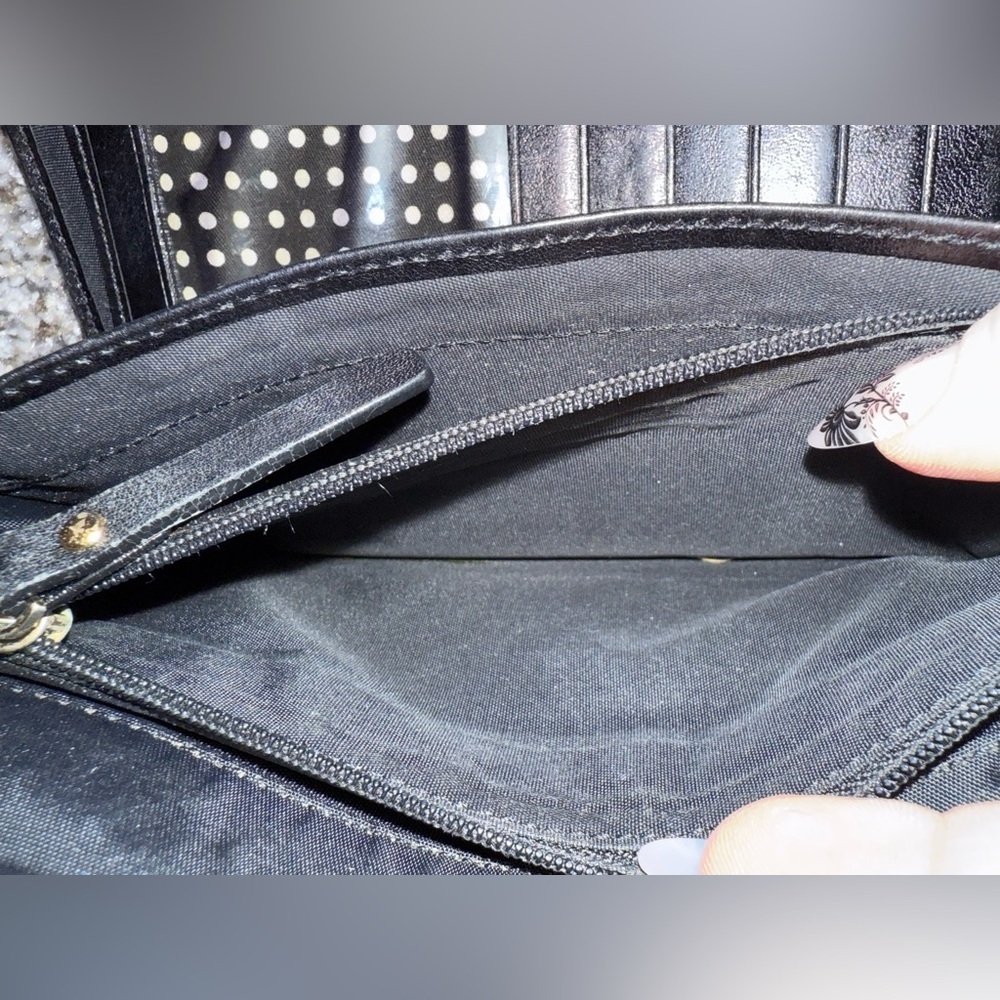 Kate spade black nylon trifold snap wallet - Picture 13 of 15